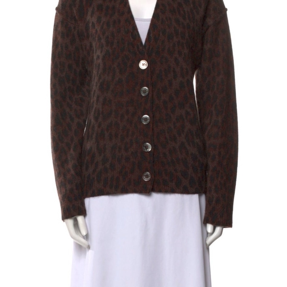 Zadig & Voltaire Animal Print Cashmere Cardigan S Small